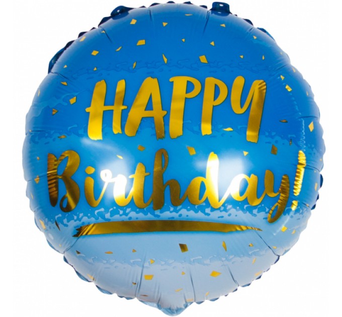 Круг «Happy Birthday» синий