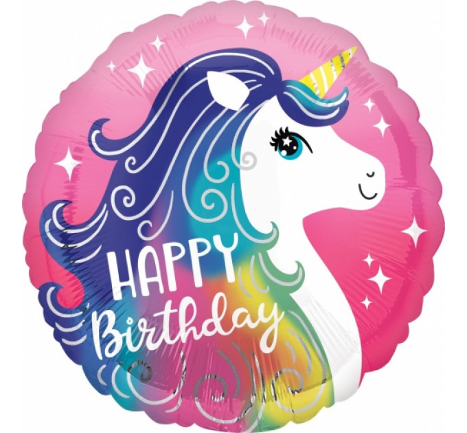 Круг «Happy Birthday» (единорог)