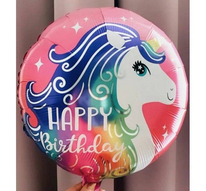 Круг «Happy Birthday» (единорог)