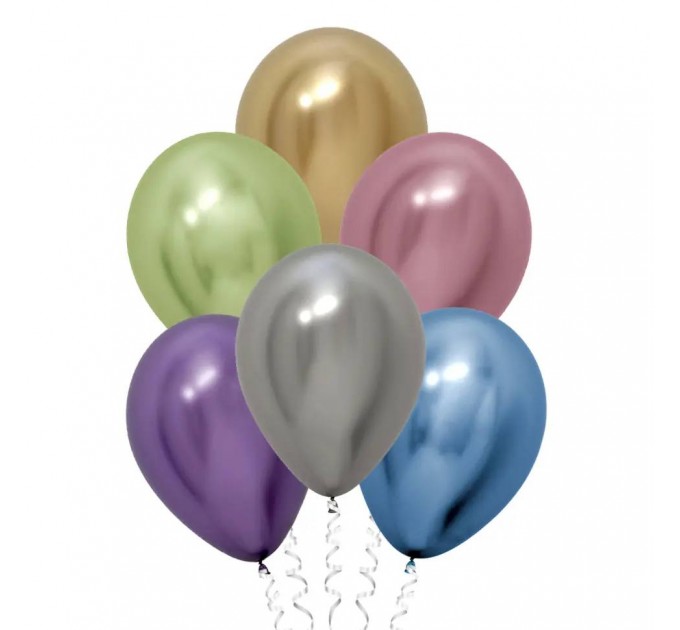 Шар с гелием, ассорти (хром)