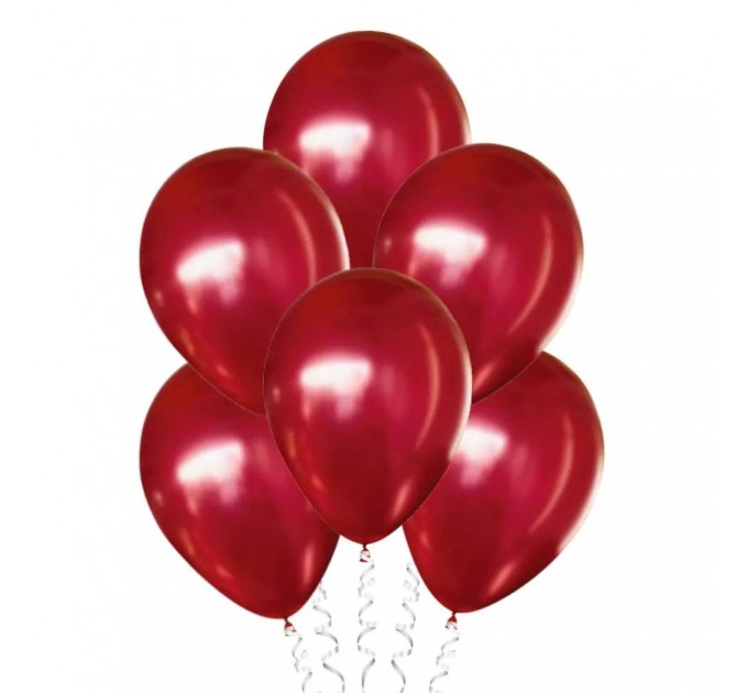 Шар с гелием, красный (хром)
