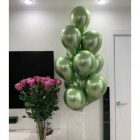 Светло-зелёный (хром) шар с гелием