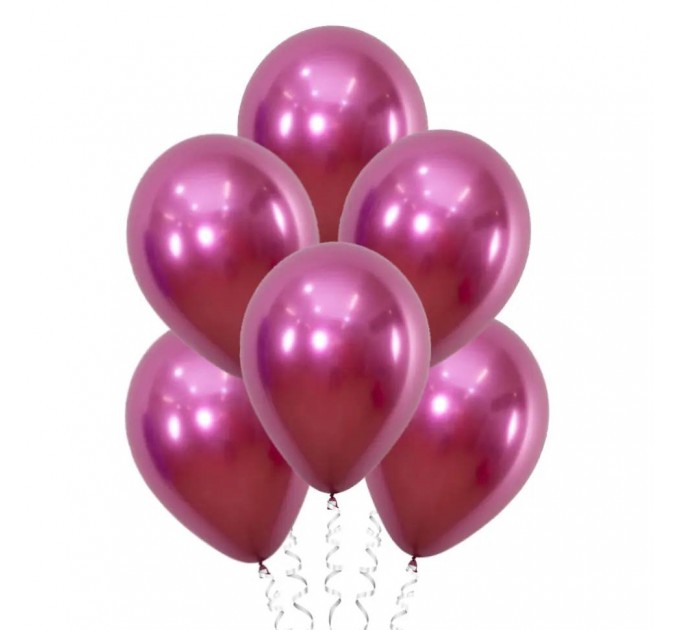 Шар с гелием, фуше (хром)