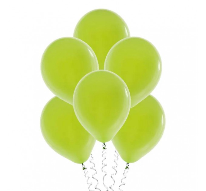 Шар с гелием, светло-зелёный (лайм)
