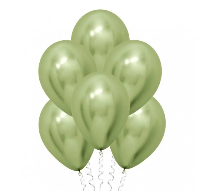 Шар с гелием, светло-зелёный (хром)
