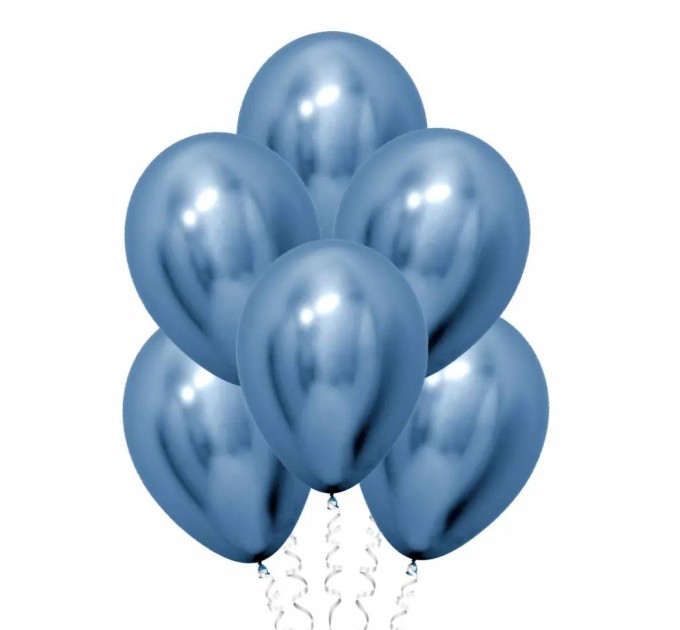 Шар с гелием, синий (хром)