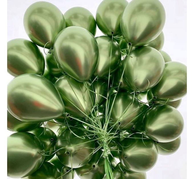 Шар с гелием, светло-зелёный (хром)